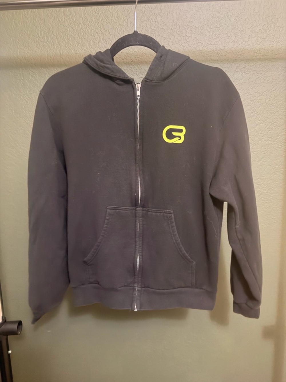 CycleBar Zip-Up Hoodie with Neon Yellow Logo